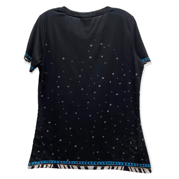 LAUREL BURCH Feline Cat Polka Dot Graphic Novelty T-shirt Medium NWT - Picture 4 of 8